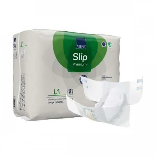 ABENA Slip Premium L1 - Paquet de 26 protections de jour.
