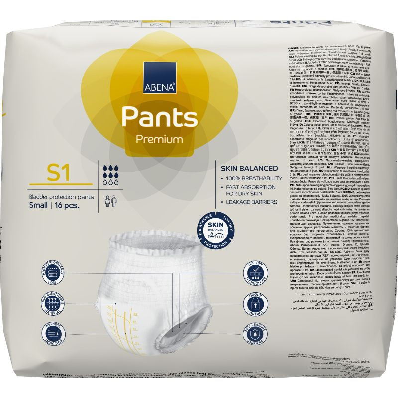 Mutande Assorbenti ABENA Pants Premium S1 - Protezione Incontinenza