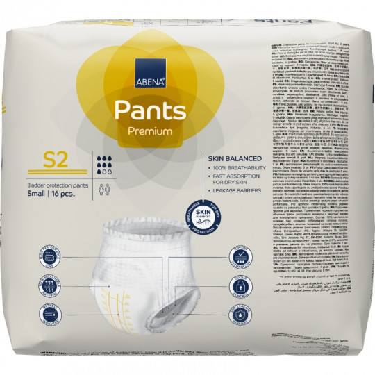 Abena pants S2 paquet de dos