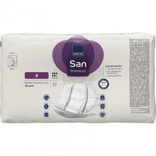 ABENA San 5 - Protector anatómico para incontinencia 1200 ml