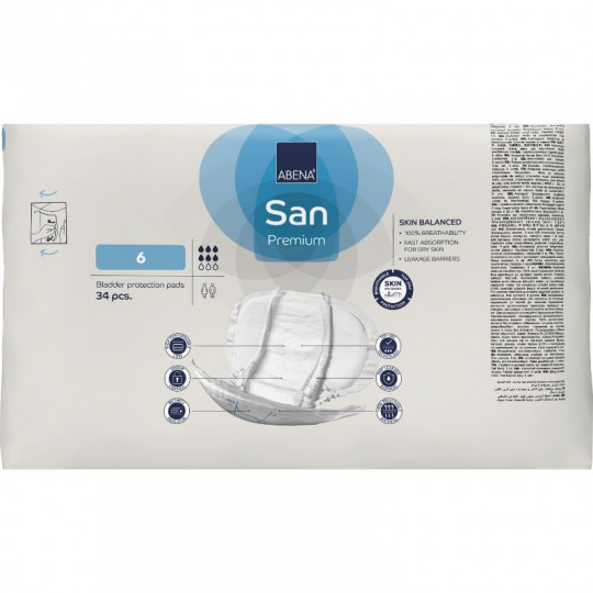 ABENA San 6 - Protector Anatómico Incontinencia 1600 ml