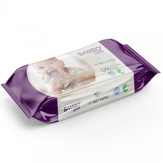 Lingettes Bambo Nature- 80 Pièces Douces et Respectueuses de la nature