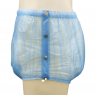 Culotte d'incontinence Bleue à bouton pression en pvc - Homme / Femme
