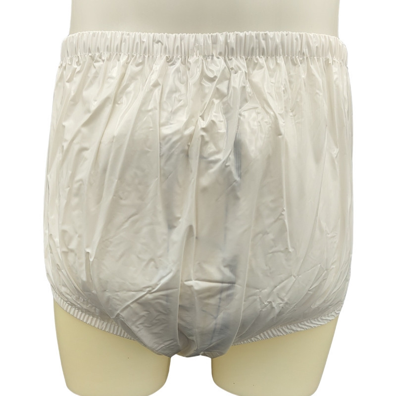 Culotte d'incontinence Blanc à boutons pression en pvc Haian