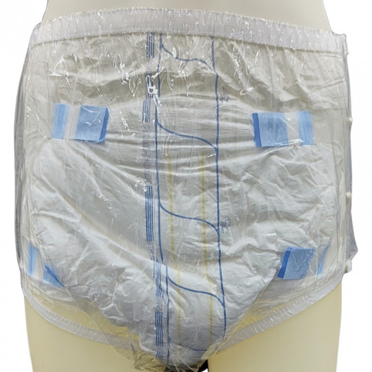 Culotte incontinence transparent Ultra clear en pvc à bouton pression de la marque Haian