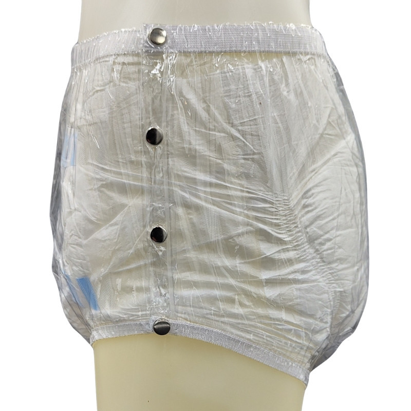 Culotte incontinence transparent Ultra clear en pvc à bouton pression de la marque Haian