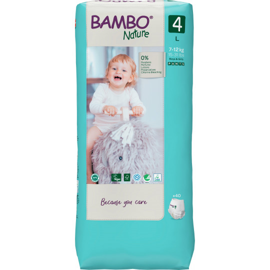 Pannolini a mutandina Bambo Nature T4 - Carta 7 a 14 kg - Ecologici