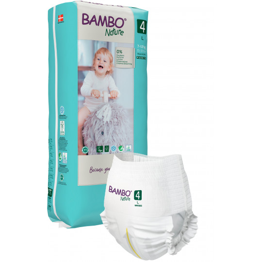 Pannolini a mutandina Bambo Nature T4 - Carta 7 a 14 kg - Ecologici