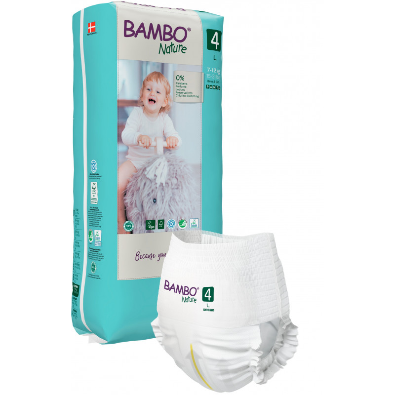 Pannolini a mutandina Bambo Nature T4 - Carta 7 a 14 kg - Ecologici
