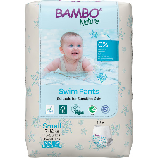 Couches de bain Bambo Nature - 7 à +12 kg - Protection anti-fuites