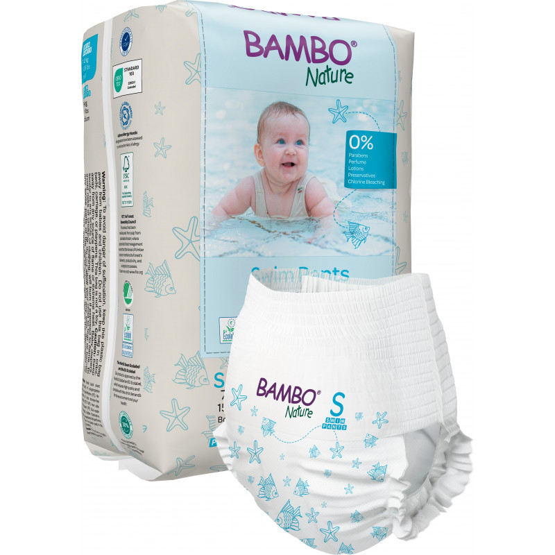 Couches de bain Bambo Nature - 7 à +12 kg - Protection anti-fuites