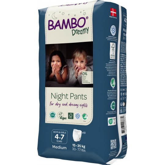 Braguitas Nocturnas Unisex Bambo Dreamy - Protección 4-7 Años