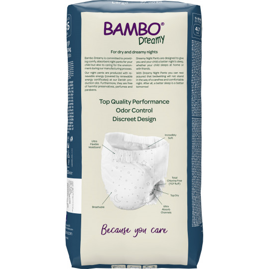 Pañales de noche Bambo Dreamy - Protección unisex 35-50 kg