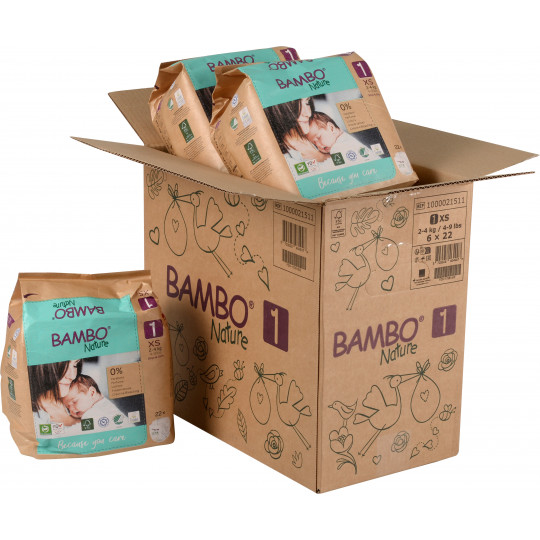Pannolini Bambo Nature T1 - Protezione Eco-Friendly 2-4 kg