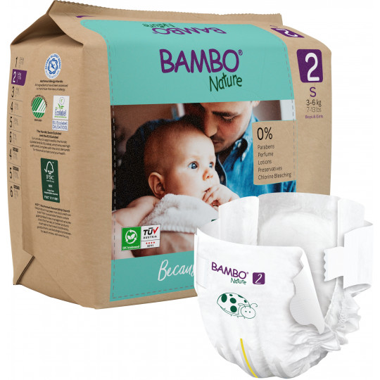 Pannolini Bambo Nature T2 - Protezione Eco-Friendly 3-6 kg