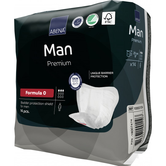 ABENA Man Formula 0 - Protection anatomique pour homme 250 ml ABENA Man Formula 0 - Protection anatomique pour homme 250 ml