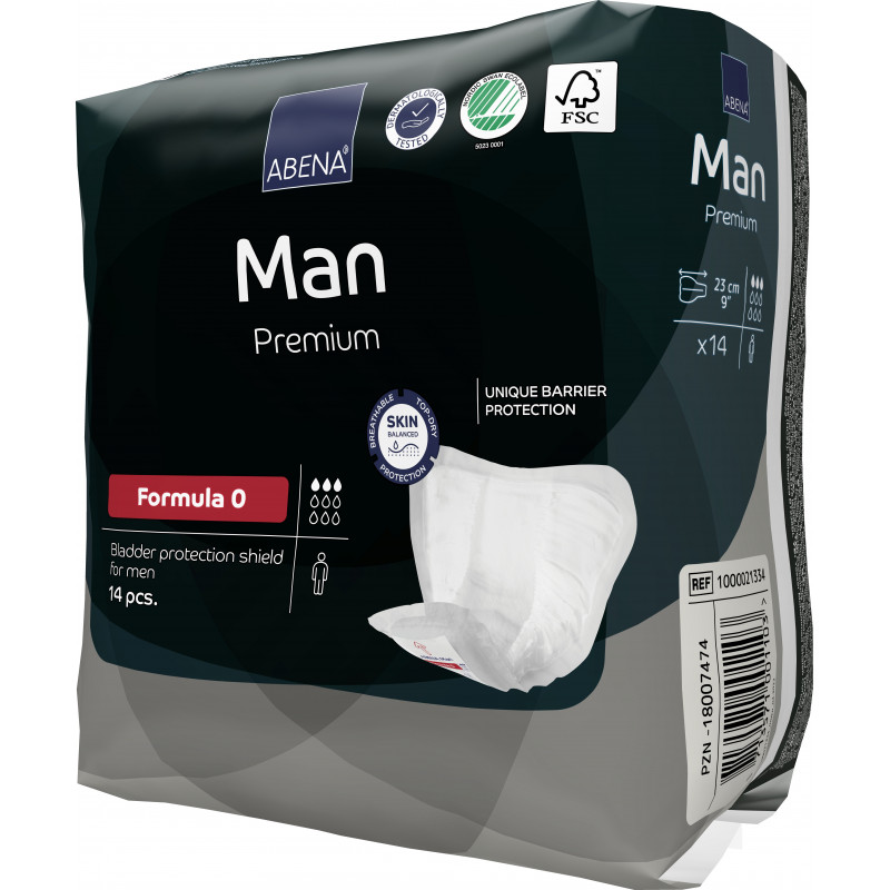 ABENA Man Formula 0 - Protection anatomique pour homme 250 ml