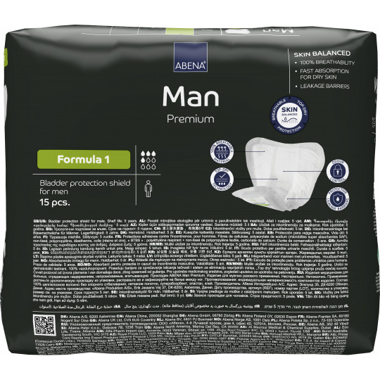ABENA Man Formula 1 - Protezione maschile per incontinenza moderata, 4 ABENA Man Formula 1 - Protezione maschile per incontinenza moderata, 4