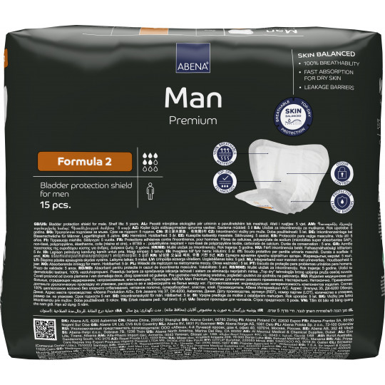 ABENA Man Formula 2 - Protezione maschile per incontinenza grave, 700