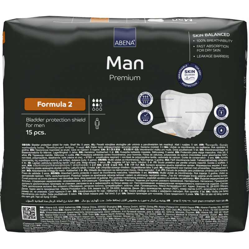 ABENA Man Formula 2 - Protection homme pour incontinence modérée 700 m