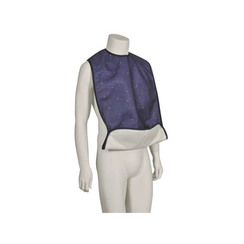 Bavoir lavable adulte 90x45 cm - Imperméable et ajustable