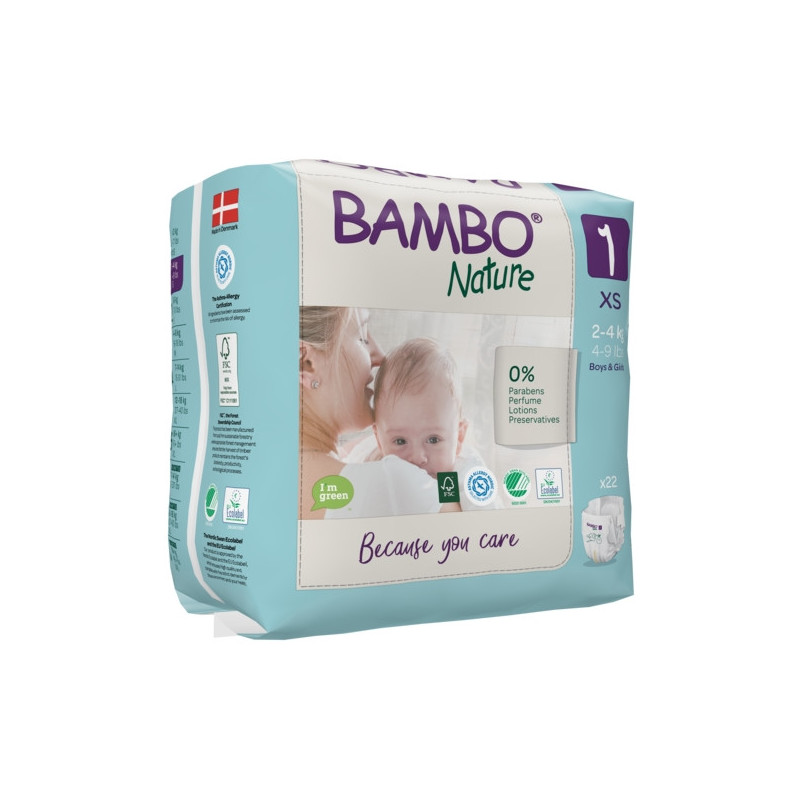 Couche bébé éco-responsable Bambo Nature T1