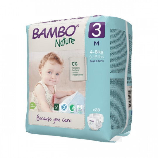 Couche bébé éco-responsable Bambo Nature T1