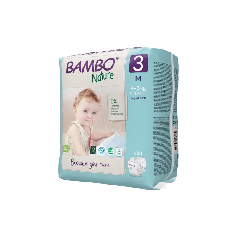 Couche bébé éco-responsable Bambo Nature T1
