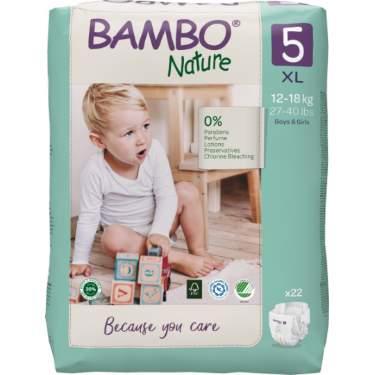 Couche bébé éco-responsable Bambo Nature T5