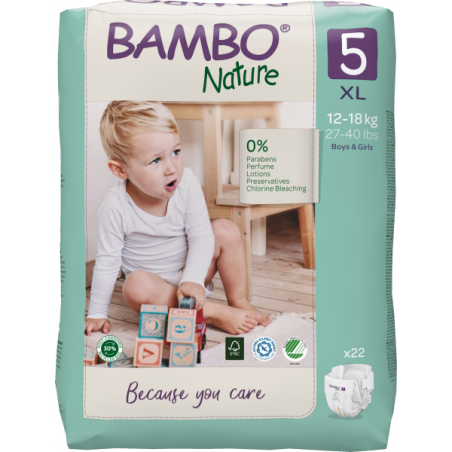 Couche bébé éco-responsable Bambo Nature T5