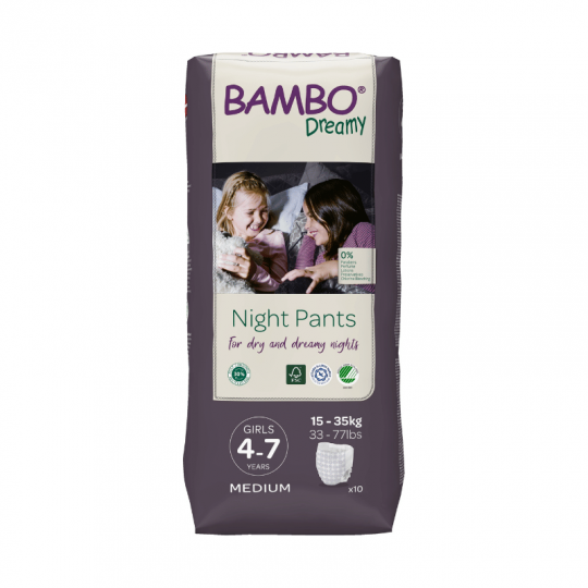 Mutandine da Notte Unisex Bambo Dreamy - Protezione 4-7 Anni